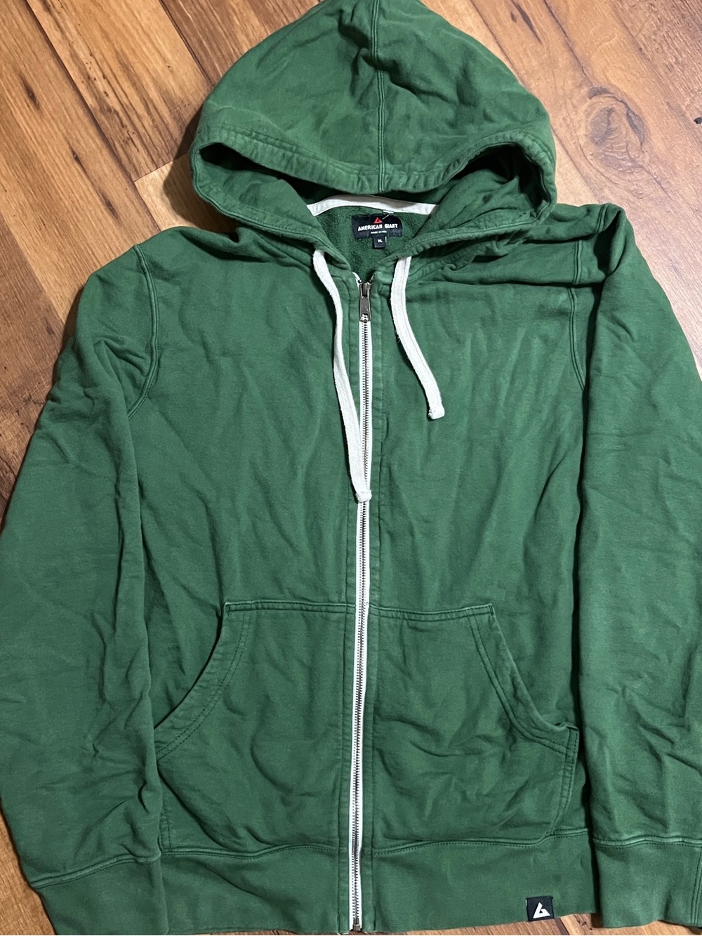 American Giant Full Zip Hoodie Mens Size X Large Cotton Classic Made In USA